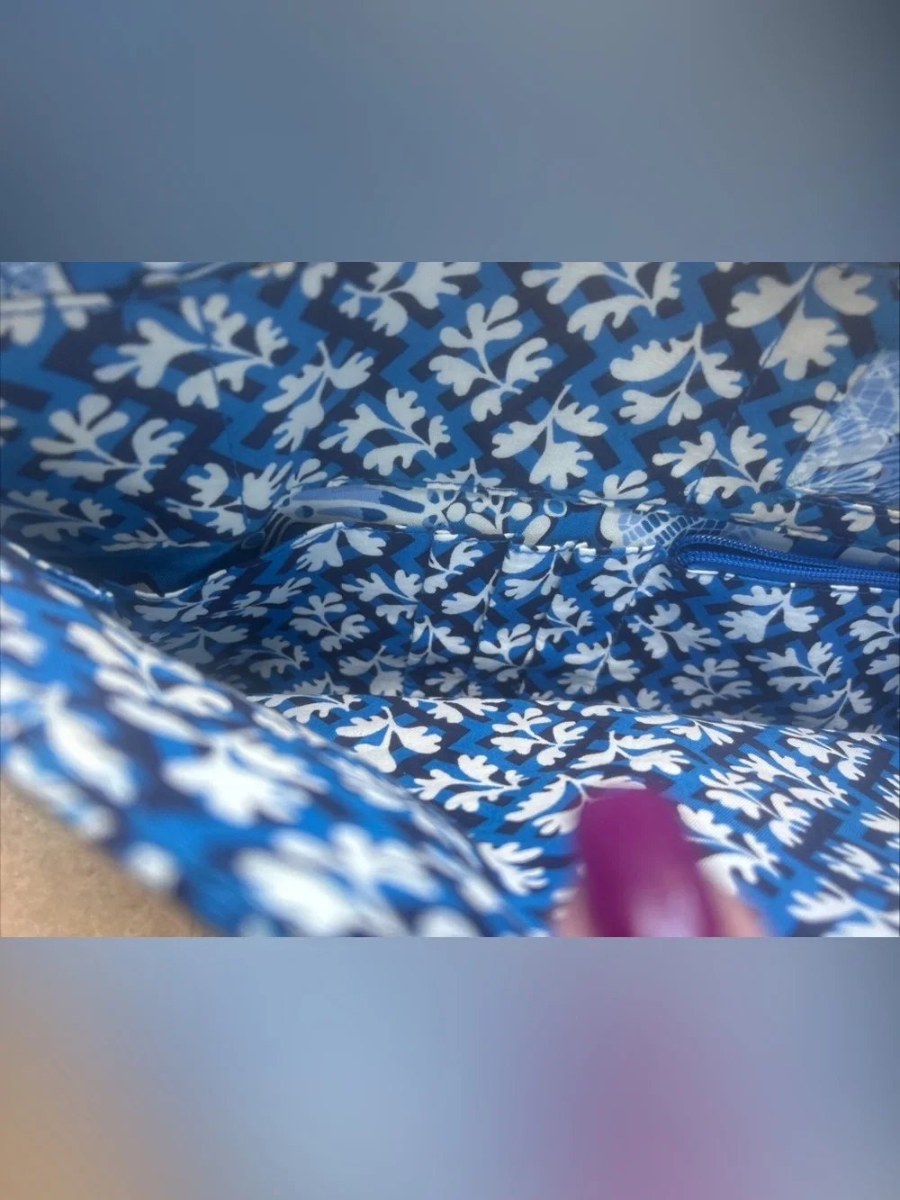 NWOT Vera Bradley Blue Lagoon Laptop bag/tote case Retired pristine